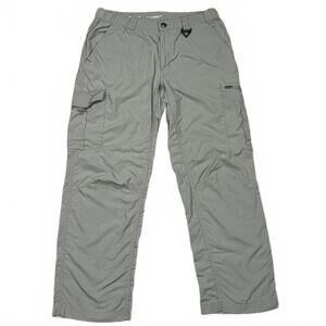 Columbia PFG Mens Khaki Tan Nylon Cargo Pants Size 34x30